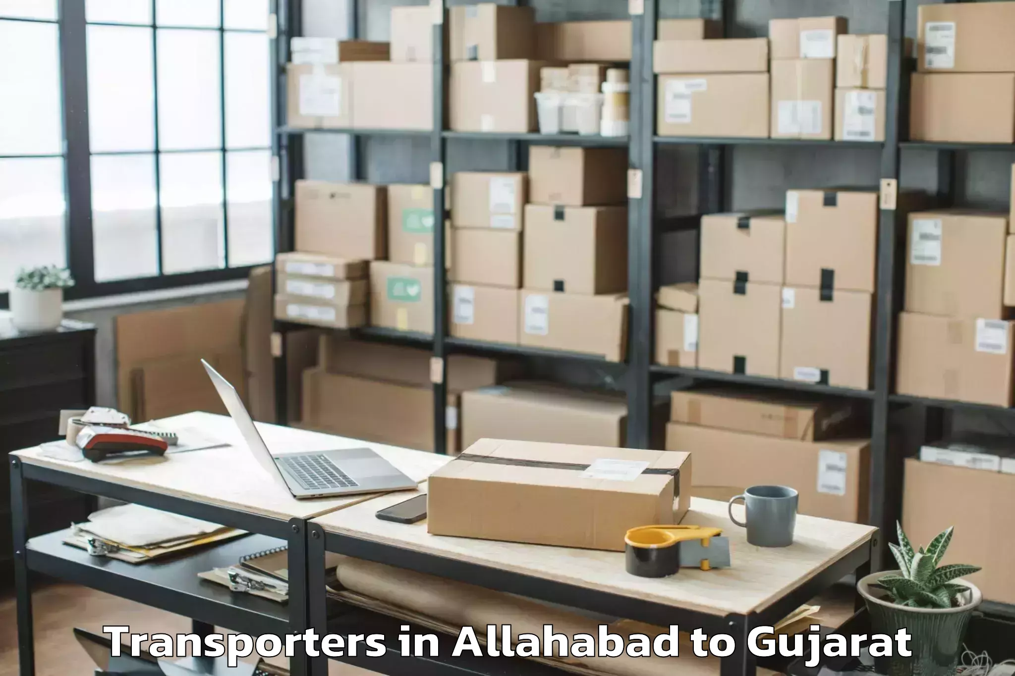 Book Allahabad to Mehsana Transporters Online